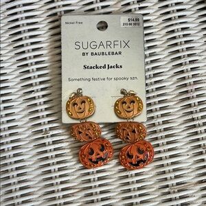 SUGARFIX by BaubleBar Pumpkin Earrings - Orange and Brown